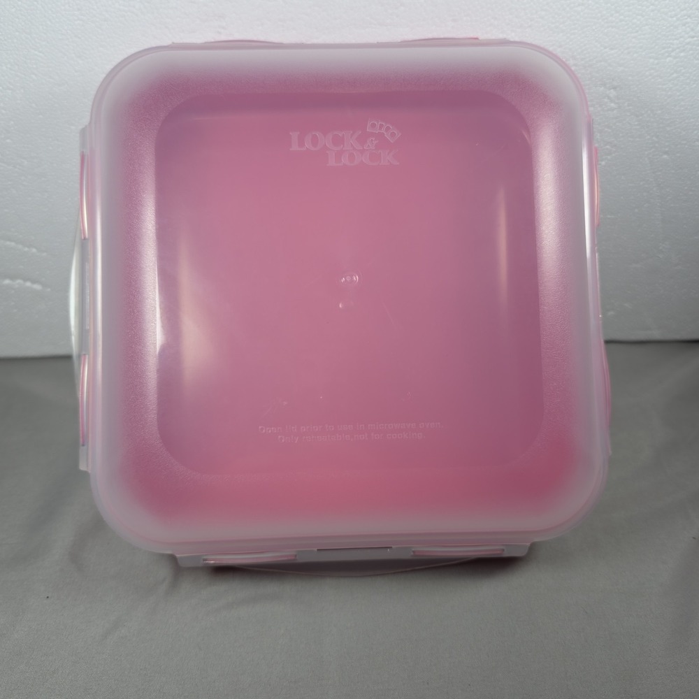 Lock & Lock Pink 1.8QT Container Food Storage